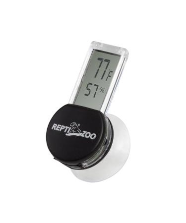 REPTI ZOO Reptile Terrarium Thermometer Hygrometer Digital Display Pet Rearing Box Reptiles Tank Thermometer Hygrometer with Suction Cup