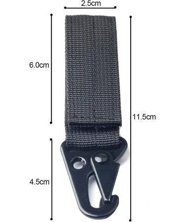 Selighting Tactical Carabiner - 2 PCS Molle Belt Snap Hook Keychain for Molle Bag & Outdoor Activities - Black - Buy Online on SooperMarket.com