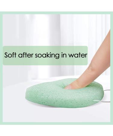 Linkidea 6 Pack Konjac Facial Sponges for Deep Cleansing and Exfoliating - Gentle Face & Body Scrubber for Makeup & Shower - Buy Online on SooperMarket.com