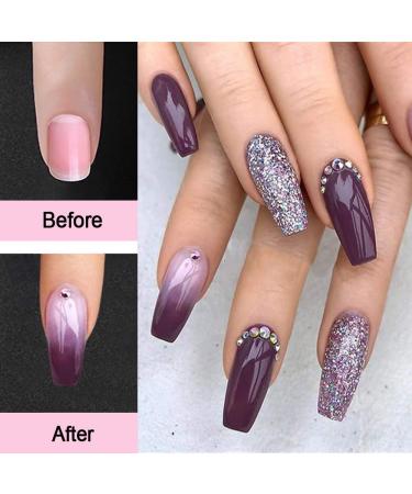 MIZHSE Poly Nail Gel Purple Temperature Color Changing Extension Builder Gel - Professional Nail Thickening Tool for Beginners (MS-Purple) - Buy Online on SooperMarket.com