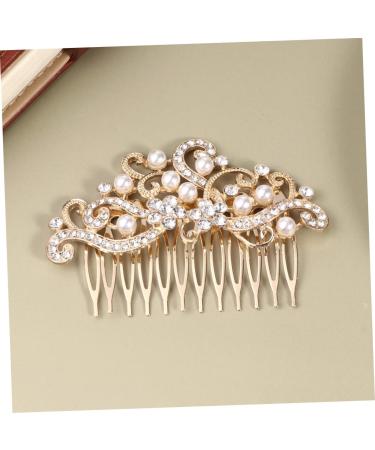 HAPINARY Hair Ornament Bridal Hair Clip Metal Hair Clips Veil Comb Wedding Crystal Hair Combs Barrettes for Women Bridal Veil Rhinestone Bobby Pins Fashion Headwear Accessories Bride French - Buy Online on SooperMarket.com