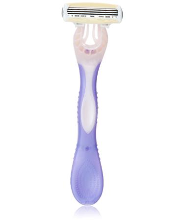 Schick Quattro for Women Disposable Razors for Sensitive Skin, 3 Count, Pack of 2