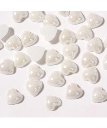 SANWOOD Nail Gems - 50 Pieces 3D Love Heart Ceramic Nail Art Decor | DIY Manicure Sequins for Women - Buy Online on SooperMarket.com