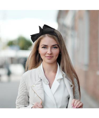 WantGor Bow Headbands for Women - 2 Big Bowknot Hair Hoops - Knotted Wide Turban Headbands - Black Red Hair Accessories - Buy Online on SooperMarket.com