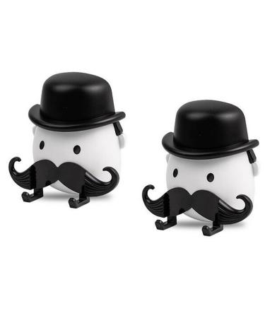 Chenri 2 pieces of a beard -shaped razor holder funny razor with suction cup creative razor bracket shower razor holder hook without drilling waterproof holder for razor kitchen bathroom