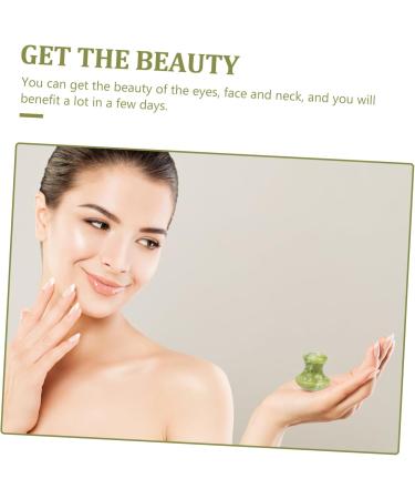 Mikinona 2pcs Neck Massager Tool Face Massager Eye Massager Eye Face Beauty Massagers Roller Rose Quartz Jade - Buy Online on SooperMarket.com