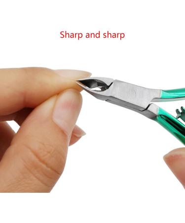 Cuticle Scissors Stainless Steel Manicure Pedicure Tools Dead Skin Scissor Nipper Golden/Silver/Rainbow Silver F - Buy Online on SooperMarket.com