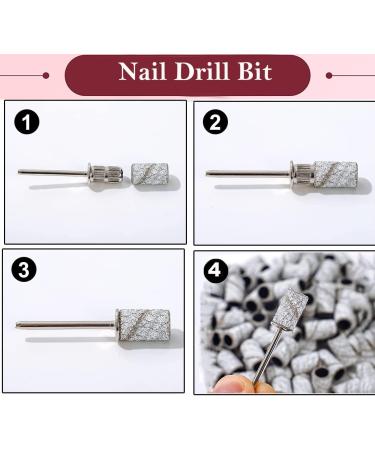 Litensh 210PCS Nail Sanding Bands for Nail Drill Manicure Set with Box Pedicure Nail Files Heads - 80/120/180 Grit Sanding Tape + 3/32 inch Nail Drill Bit - Complete 210PCS Set - Buy Online on SooperMarket.com