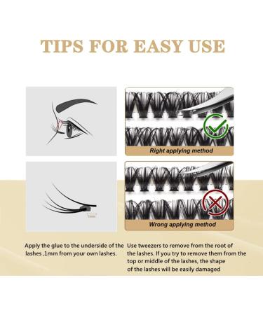120 Clusters D Curl Wide Stem DIY Eyelash Extension Kit - 10-16mm Soft Fluffy False Lashes - W08# (08-mix) - Buy Online on SooperMarket.com