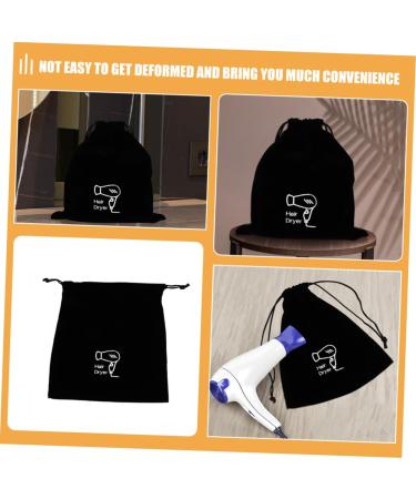Baluue 5pcs Flannel Hair Dryer Bag Travel Drawstring Bag Hair Tools Travel Bag Hair Dryer Bag for Travel Bag for Hair Dryer Hair Dryer Organizer Flat Ironing Travel Bag Travel Makeup Bag 26.00X23.00X0.50CMx5pcs Blackx5pcs - Buy Online on SooperMarket.com