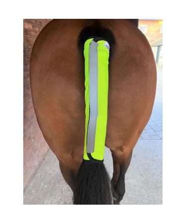 Ruggles Hi-Viz Tail Wrap With Reflective Strip | High Visibility Tail Guard | Horse/Rider Safety
