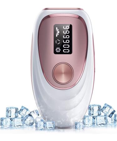 ZKMAGIC IPL Laser Hair Removal - Ice Cooling Painless & Long Lasting Laser Hair Removal Device with 5 Levels & 999 900 Flashes Auto & Manual Mode for Full Body Use Gold
