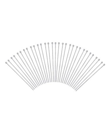 DanLingJewelry Approx 500Pcs 304 Stainless Steel Ball Head Pins Findings Jewelry Making 40mm(1.57 Inch) Ball Pin - 40mm - 500 Pcs