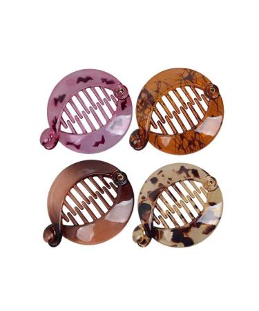 4PCS Retro Banana Clips Fish Shape Hair Clips with Rounded Edges Hair Claw Hair Combs Hair Climp Hair Pins Ponytail Holder Hair Grips Clamp Hair Accessories for Women Lady Girls (Mixed Color)