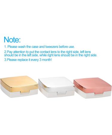 Mini Contact Lens Case Travel Bag - Portable Eye Care Set with Mirror | 3 Colors Available (White) - Buy Online on SooperMarket.com