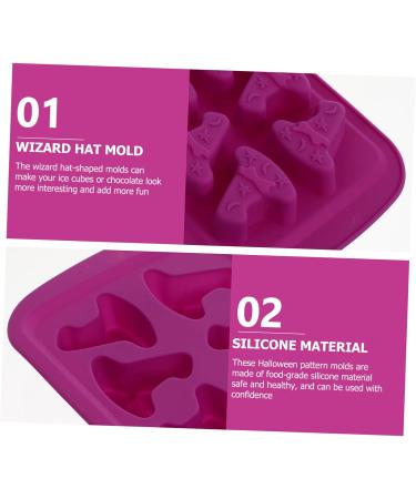 HOMSFOU 6 Pcs Silicone Chocolate Mold Silicone Baking Halloween Fondant Halloween Chocolate Polymer Clay Molds Jelly Molds Desserts Molds Bath Purple Silica Gel Tool Multifunction 21X11X2CMx3pcs Purplex3pcs - Buy Online on SooperMarket.com