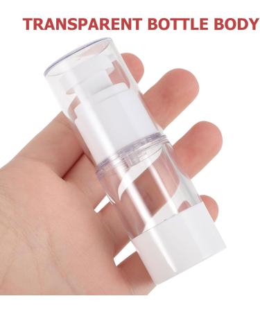 Lurrose 3PCS 15/30/50ml Airless Pump Bottles Press Pump Cosmetics Container Essence Cleanser Emulsion Storage Dispenser for Travel White - Buy Online on SooperMarket.com