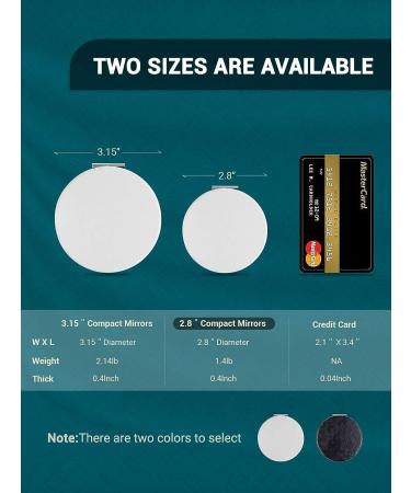 Getinbulk Compact Mirror Set - 12 Pc Round Double-Sided Magnification PU Leather in White 2.8 - Buy Online on SooperMarket.com
