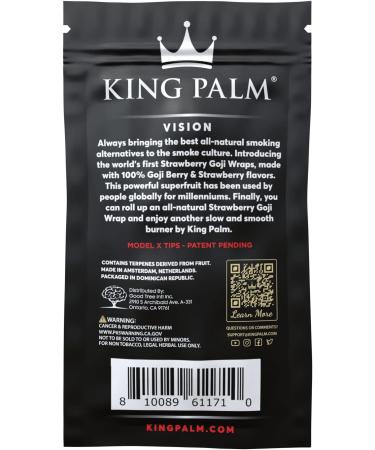 King Palm Goji Berry 4 x Strawberry Wraps Cones Pre Rolls Papers - 4 - Model-X Tips (Strawberry) - Buy Online on SooperMarket.com