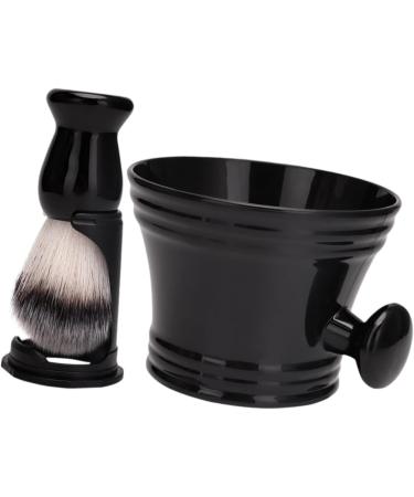Magidal Cleaning Bowl & Razor Brush Set - Premium Hairdressing Tool | Gift Set with Nylon Bristles & Shaving Soap Mug - Perfect for Salons & On-the-Go Use | Black - Buy Online on SooperMarket.com