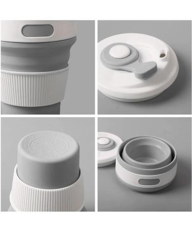 2Pcs Silicone Collapsible Travel Cup Set | Foldable Drinking Cups with Lids for Adults & Kids - Portable Camping Cups | Reusable & Leakproof Silicone Cups - Buy Online on SooperMarket.com