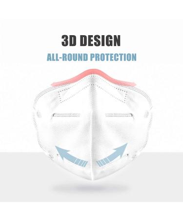 Taimu TM KN95 Face Masks - 5 Layers Cup Dust Mask for Adults - 20 PCS - Buy Online on SooperMarket.com