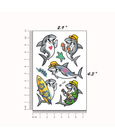 PHOGARY Kids Temporary Tattoos - Sea World Theme (20 Sheets) Marine Life Patterns - Fish, Shark, Turtle, Seahorse, Sea Star, Octopus, Crab - Fake Waterproof Tattoos for Boys and Girls - Buy Online on SooperMarket.com