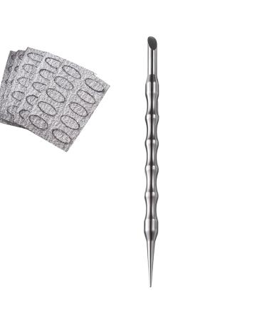 Metal Stainless Steel Cuticle Pusher Manicures Cuticle Remover Professional Nails Care Tool Nail Art Dotting Pen Nail Dotting Pen Set Nail Dotting Pens For Nail Art Nails Dotting Pen And Brushes