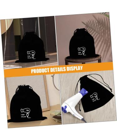 Baluue 5pcs Flannel Hair Dryer Bag Travel Drawstring Bag Hair Tools Travel Bag Hair Dryer Bag for Travel Bag for Hair Dryer Hair Dryer Organizer Flat Ironing Travel Bag Travel Makeup Bag 26.00X23.00X0.50CMx5pcs Blackx5pcs - Buy Online on SooperMarket.com