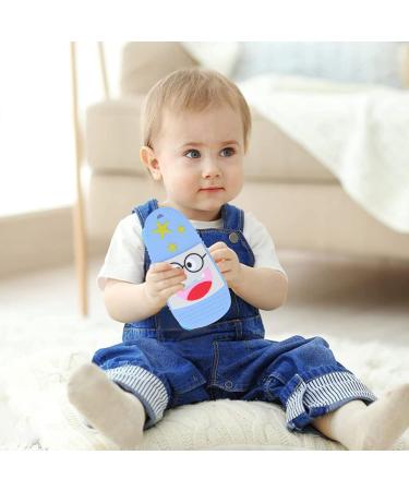 Sensory Silicone Baby Teether Toy - Prevents Thumb Sucking, Improves Coordination (Blue) - Buy Online on SooperMarket.com