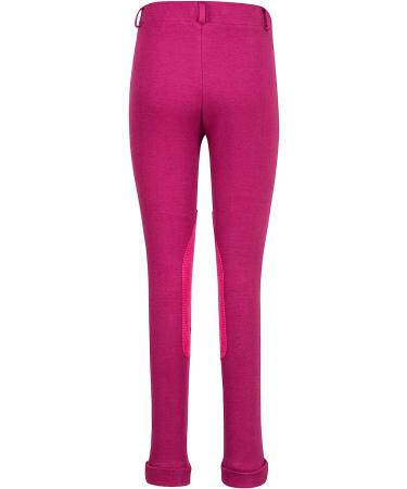 TuffRider Children's Starter Lowrise Pull-On Jods | Children UltraGripp Knee Patch Horse Riding Pants | Children's Equestrian Schooling Tights (US - 10 / UK - 14  Plum Caspia) - Buy Online on SooperMarket.com