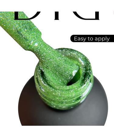 Didier Lab - Premium UV Gel Nail Polish - Brillant No. 16- Gel Nail Varnish - Nail Art - Long-Lasting High Gloss Wear - Green Gel Nail Polish - Gel Nails - Glitter Gel Nail Polish - Rich Pigment - Buy Online on SooperMarket.com