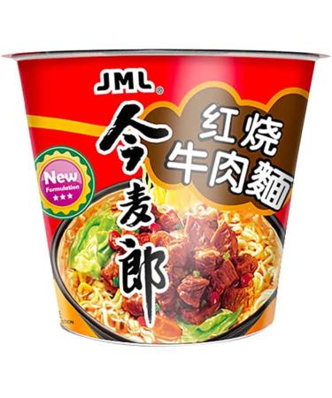 Jinmailang Big Bowl Instant Noodle - Artificial Stew Beef Flavour 105g (12 Bowls)  - Buy Online on SooperMarket.com