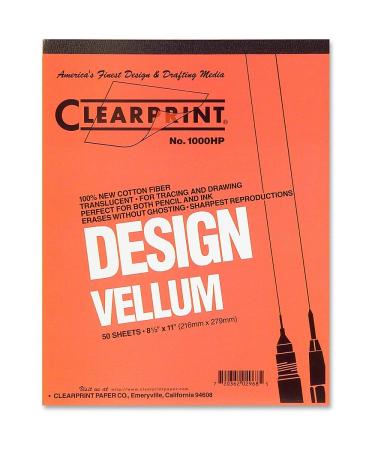 Staedtler Mars Vellum Paper  16  Rag  8.5 x 11 Inches  Plain  50 Sheets per Pad (946811P)
