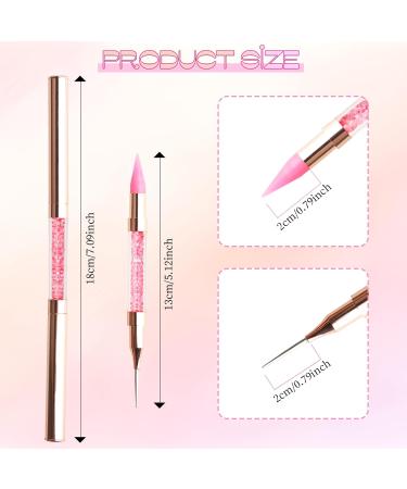 LLMSIX Rhinestones Picker Doting Pen Dual-Ended Wax Pencil Pen Rhinestone Picker Dotting Pen Rhinestones Applicator with Acrylic Handle for Gem Stone Jewelry Nail Art DIY Craft (Pink) - Buy Online on SooperMarket.com