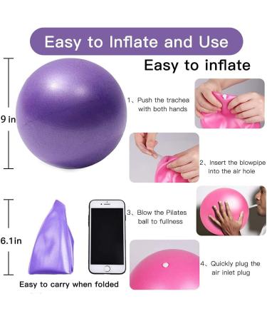 XIECCX Mini Yoga Ball 9 Inch - Home Exercise Pilates Therapy Balance Ball for Core Training - A-purple - Buy Online on SooperMarket.com