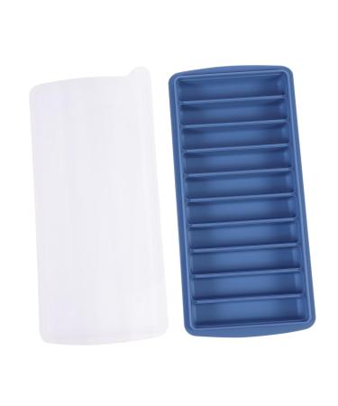 ABOOFAN 1pc Kitchen Dessert Shaped Ice Bar Household Shop Practical DIY Supply Cube Silicone Mold Design 24.5X11.5CM Blue