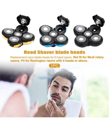 Pilarmuture 5 Head Shaver Replacement Heads - Easy Install Electric Razor Blades for Bald Men - Premium Quality Blue - Buy Online on SooperMarket.com