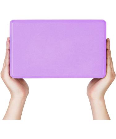 Mind Reader Yoga Block Set - High Density EVA Foam Blocks for Yoga, Pilates, Meditation - Purple (Set of 2) - Buy Online on SooperMarket.com