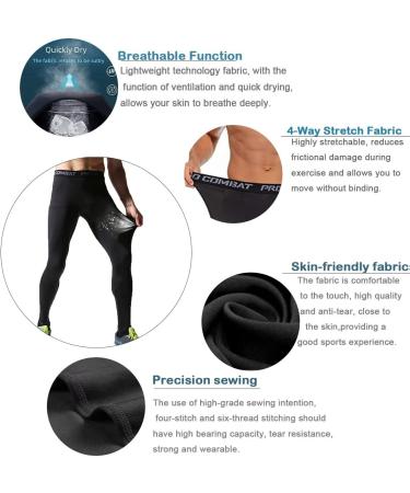 Buy SMATSTYLE Men's Compression Pants - Sport Leggings Breathable Baselayer Trousers for Fitness Running & Basketball - Pure Black - Buy Online on SooperMarket.com