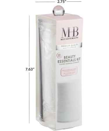 Expressions 65pc Beauty Essentials Kit | Cotton Pads & Rounds | Skincare Accessories Organizer for Face - International Shipping Available - Buy Online on SooperMarket.com