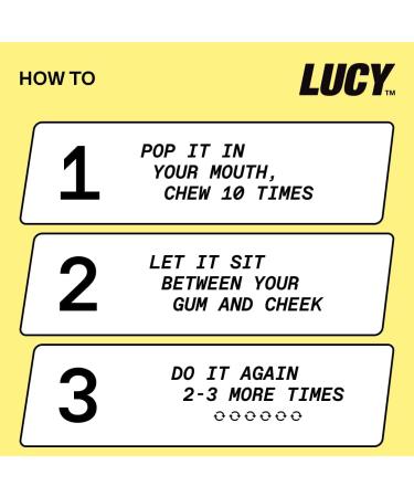 LUCY Nicotine Gum 4mg 100 Count | Mango Flavour | NPN 80108821 | Stop Smoking Aid | 10 pcs per Pack x 10 Packs - Buy Online on SooperMarket.com