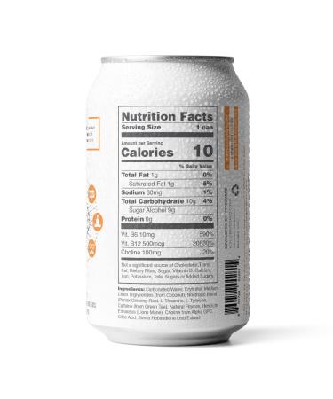KOIOS Sparkling Apricot Vanilla Nootropic Beverage - Enhance Brain Function, Improve Memory & Productivity, Reduce Stress - Lions Mane Mushroom & MCT Oil - Gluten-Free, Vegan - Natural Caffeine - 12 Pack - Buy Online on SooperMarket.com