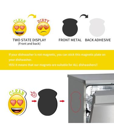 MORCART Emoji Dishwasher Magnets Clean Dirty Sign for Dishwashers Refrigerators Washing Machines etc Emoji Dishwasher Magnets 008 - Buy Online on SooperMarket.com