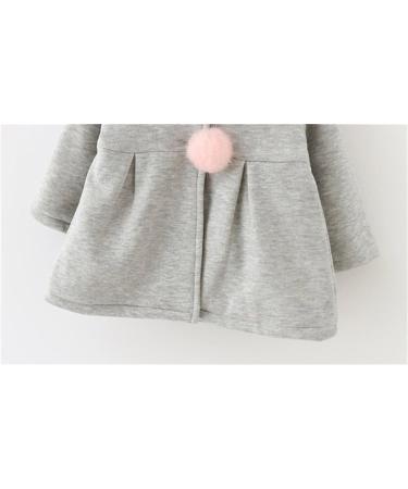 TMEOG Cute Rabbit Ears Cloak Hooded Coats for Baby Girls | 2-3 Years Grey - Buy Online on SooperMarket.com