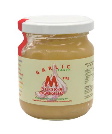 Menol Spices Garlic Paste 210g Produced in EU (Hungary) Garlic Puree Gives Fresh Garlic Flavour to Your Gourmet Food