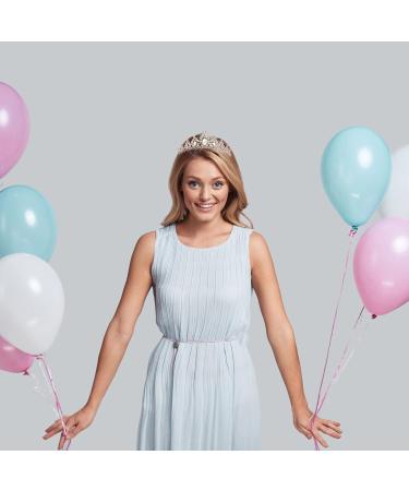SuPoo Silver Tiara and Crown for Women - AB Crystal Headband for Queen, Wedding, Prom, Christmas - Shiny Princess Decoration - Buy Online on SooperMarket.com