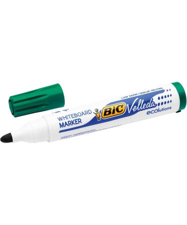 BIC 1701 Whiteboard Marker Velleda ECOlutions Box of 12 - Green Round Tip 1.4 mm Line Width | International Shipping Available - Buy Online on SooperMarket.com