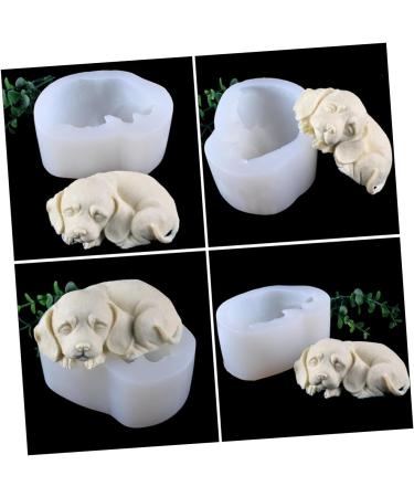 Ciieeo 3pcs Mold Animal Resin DIY Cake Rubber Dessert Jewelry Ice Cube Candy Chocolate Ice Cube Mould Silicone Coaster Epoxy Baking Tool Sleeping Dogs 3D Silica Gel Mousse Chocolate White 10.8X8.5X5CMx3pcs - Buy Online on SooperMarket.com