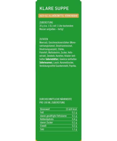 Feinfix Classic Clear Soup Powder 900g - Vegan Vegetable Broth & Spices for Flavorful Soups | 45 Liters of Gourmet Soup Mix - Buy Online on SooperMarket.com